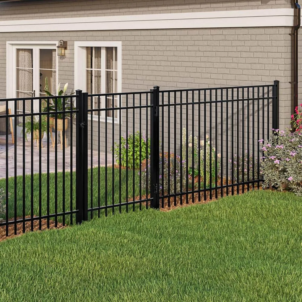 TuffBilt Mitchell 2 in. x 2 in. x 88 in. Black Aluminum Fence End Post, photo 2 of 7