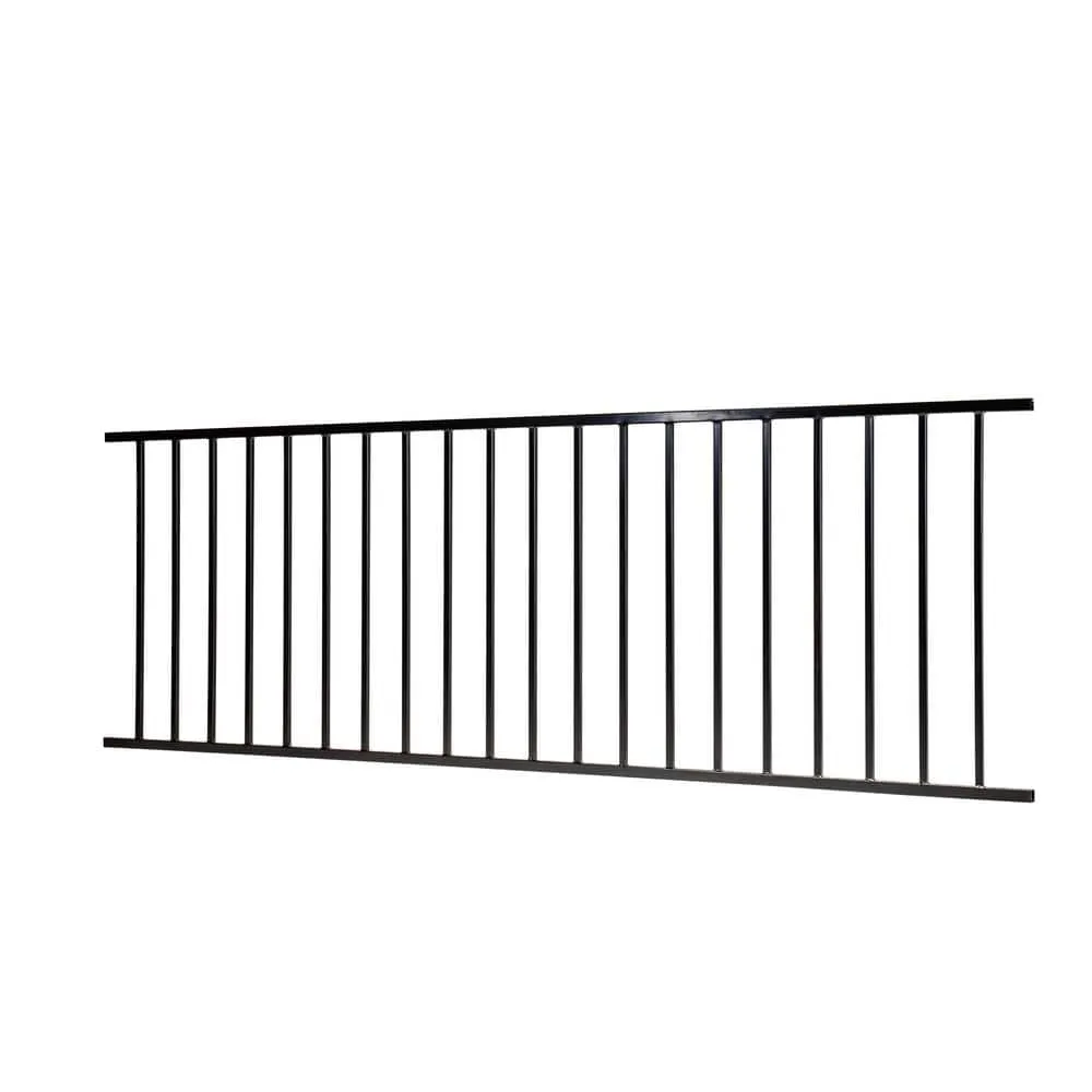 US Door and Fence Pro Series 32 in. H x 8 ft. W Spaced Bar Flat Metal Fence Panel, photo 3 of 7