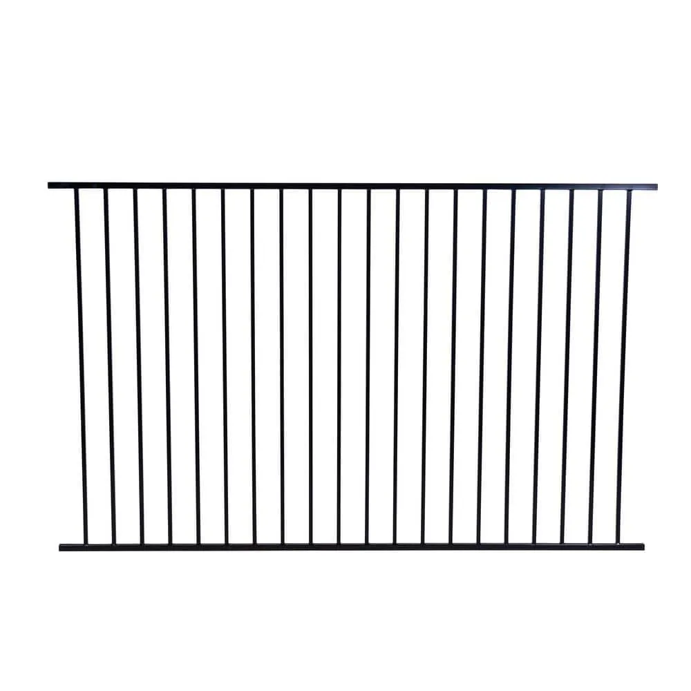 US Door and Fence Pro Series 4.84 ft. H x 7.75 ft. W Black Steel Fence Panel, photo 3 of 6