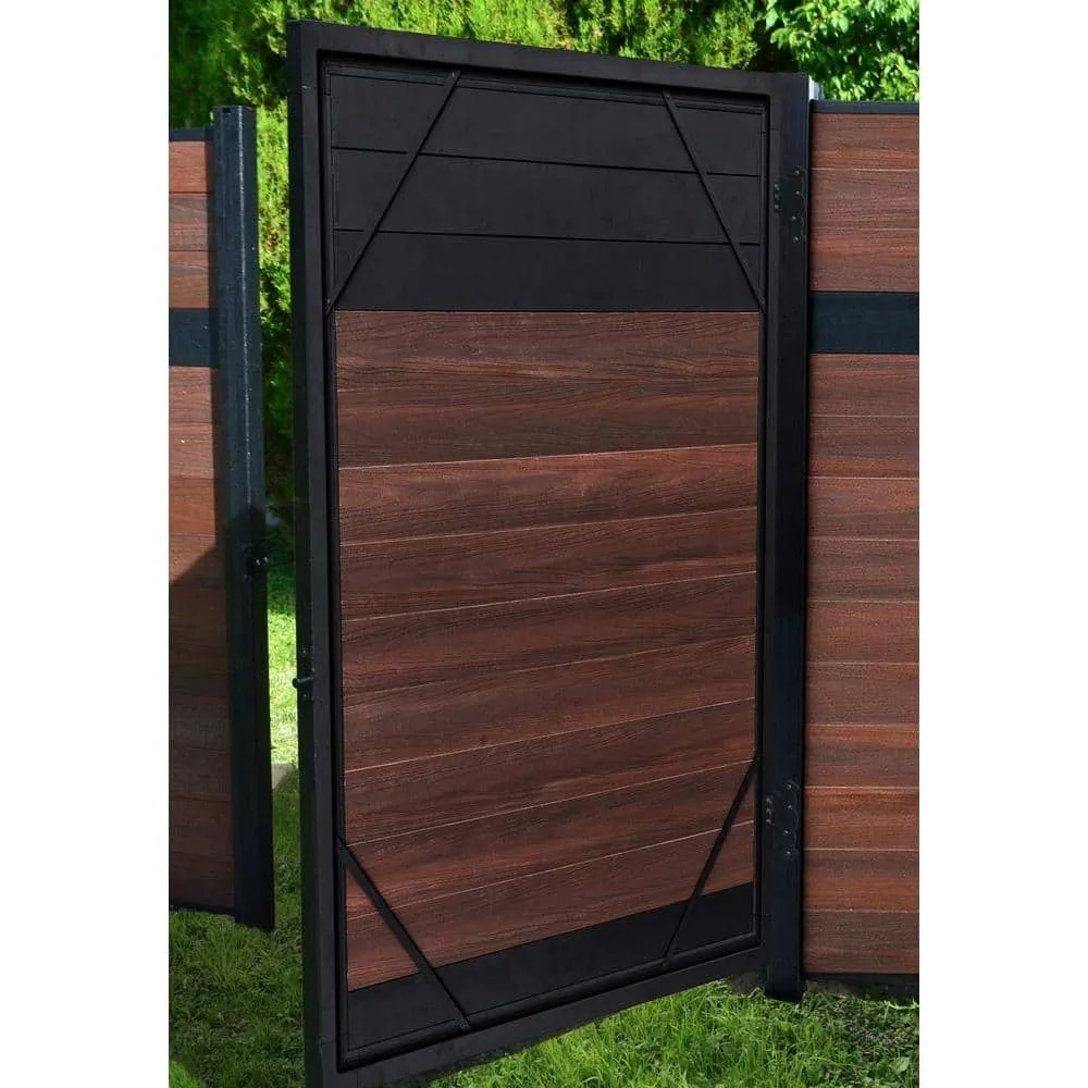 Veranda 5 ft. x 6 ft. Euro Style Adjustable Aluminum Metal Fence Gate Frame Kit, photo 3 of 3