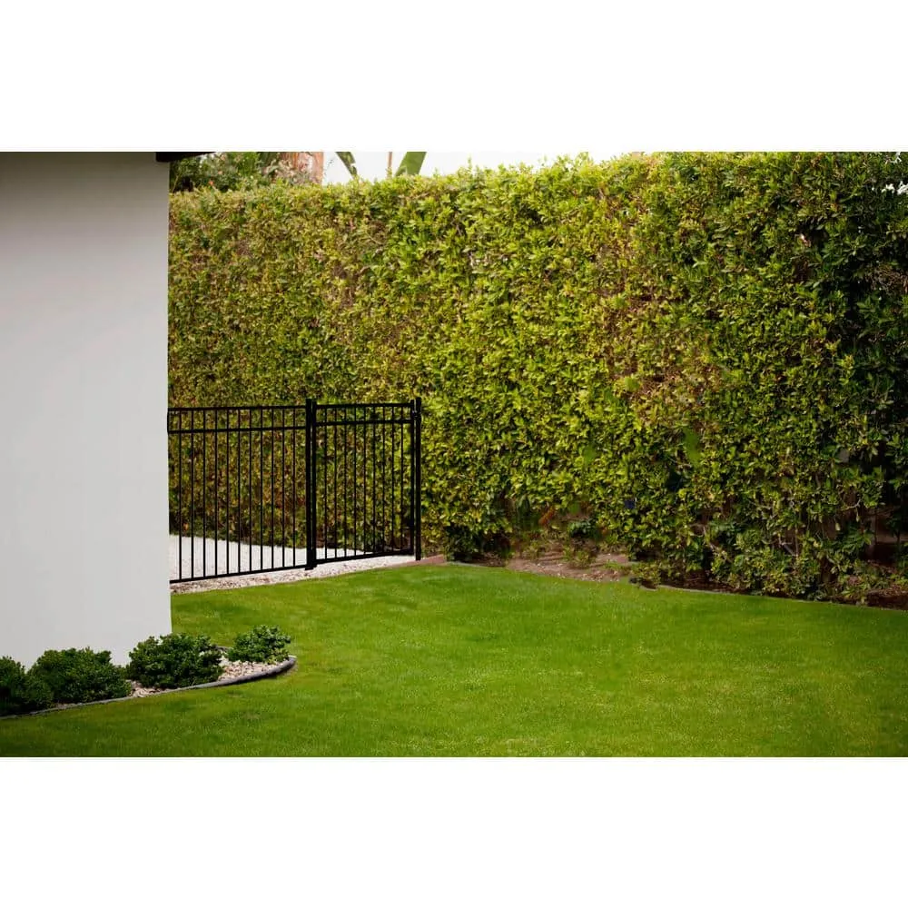 Weatherables Cypress 4 ft. W x 4.5 ft. H Black Aluminum Fence Gate Kit, photo 4 of 4