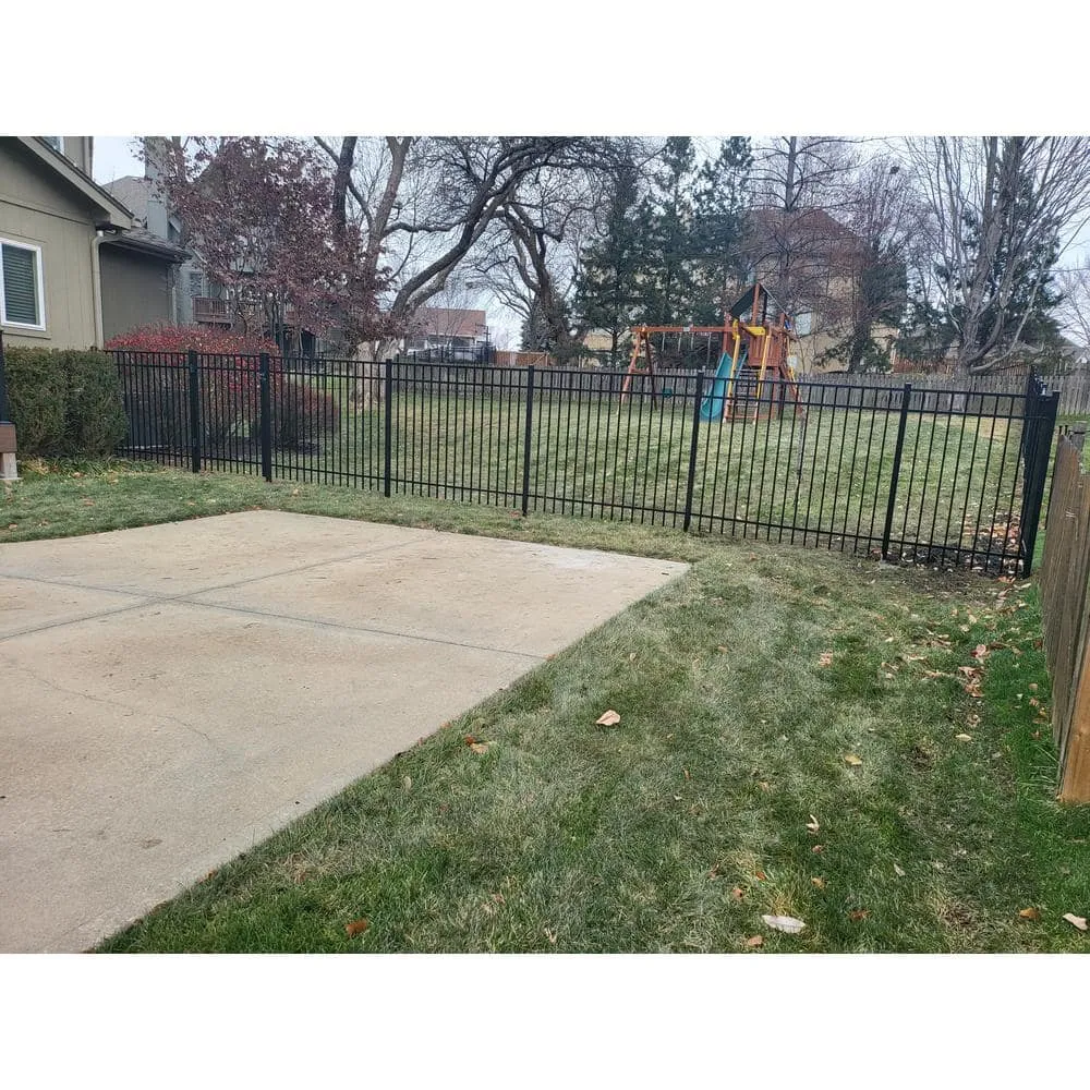 Weatherables Livingston 4 ft. H x 6 ft. W Black Aluminum Flat Top Fence Panel Kit, photo 5 of 5