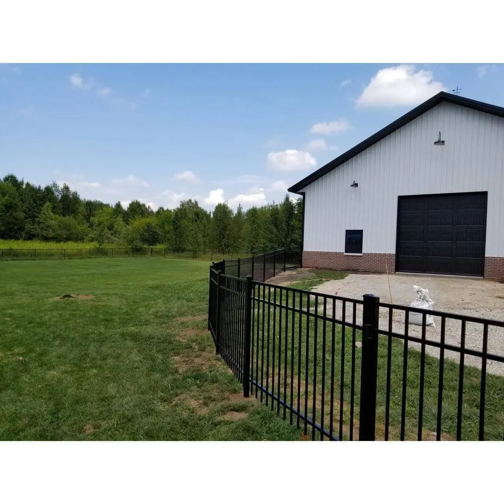 Weatherables Livingston 4 ft. H x 6 ft. W Black Aluminum Flat Top Fence Panel Kit, photo 2 of 5