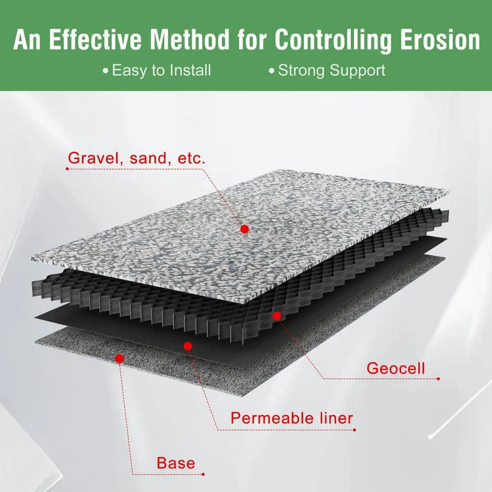 Wellco 10 ft. x 16.5 ft. x 3 in. L Series Plastic Ground Geo Grid Driveway Ground Pavers Geocell, photo 2 of 5