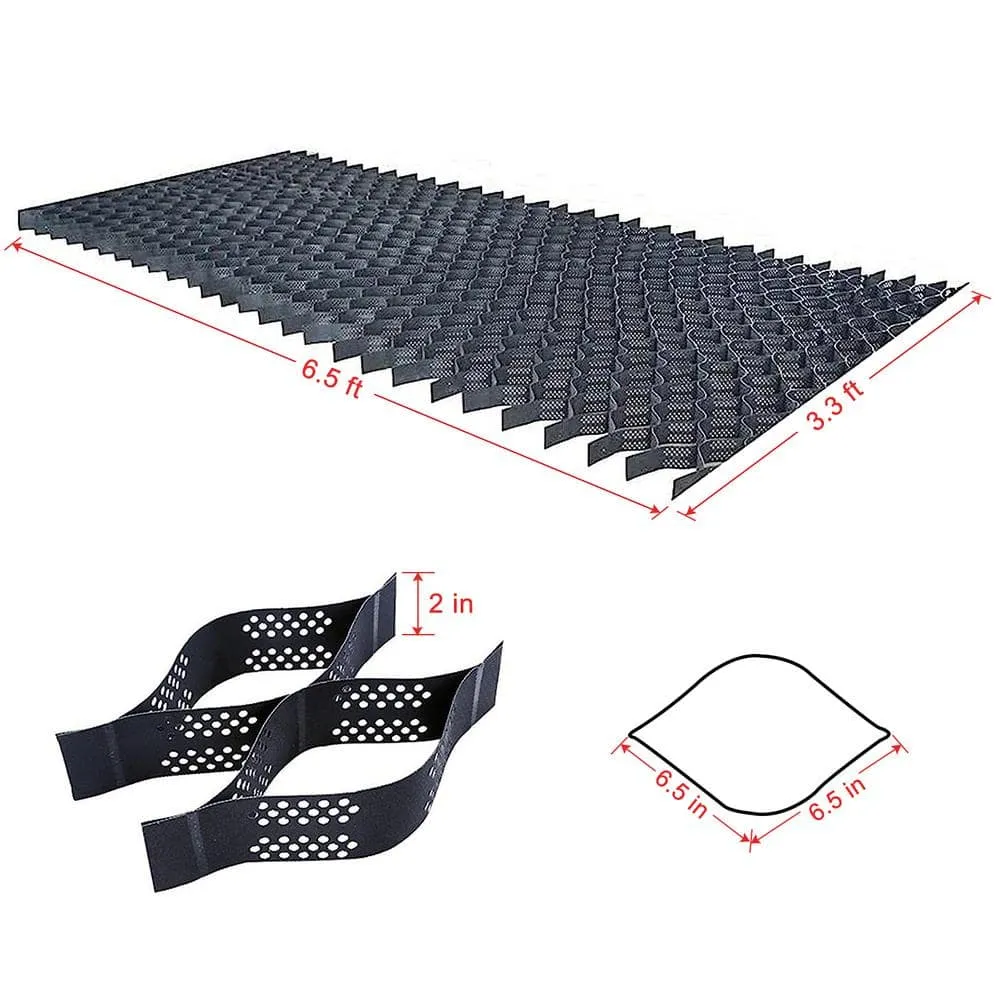 Wellco 3.3 ft. x 6.6 ft. x 2 in. S Series Plastic Ground Geo Grid Driveway Ground Pavers for Landscaping, photo 2 of 5