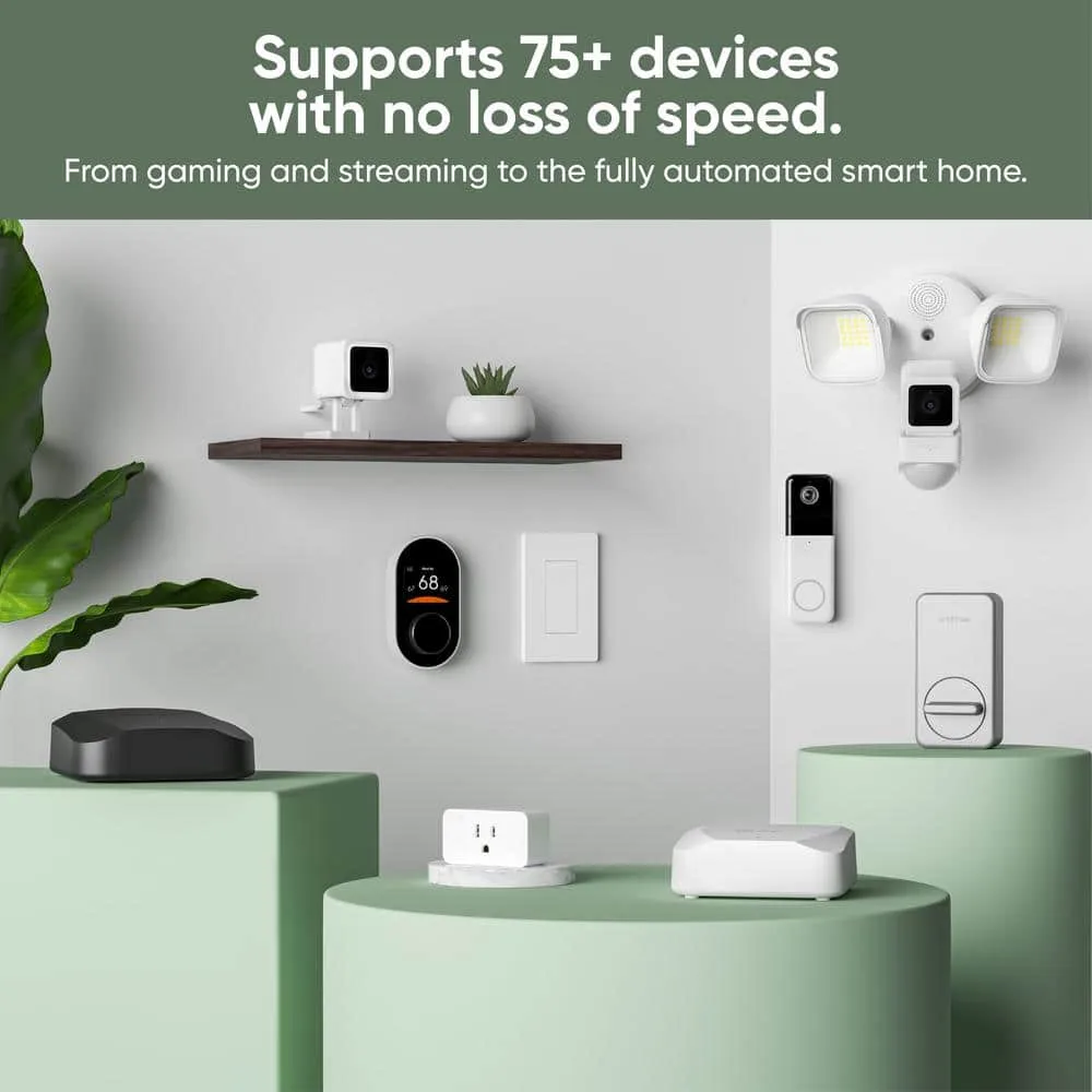 Wyze AXE5400 Tri-Band Wi-Fi 6E Mesh Router Pro, Covers up to 2000 sq. ft. Supports Wired Backhaul, 2 x 1 Gbps Ports-(1-Pack), photo 7 of 7