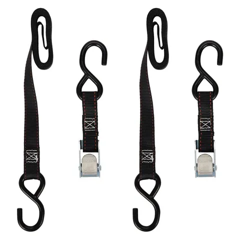 1 in × 6 ft 400 lbs Motorcycle Cam Buckle Tie-Down, 2-Pack