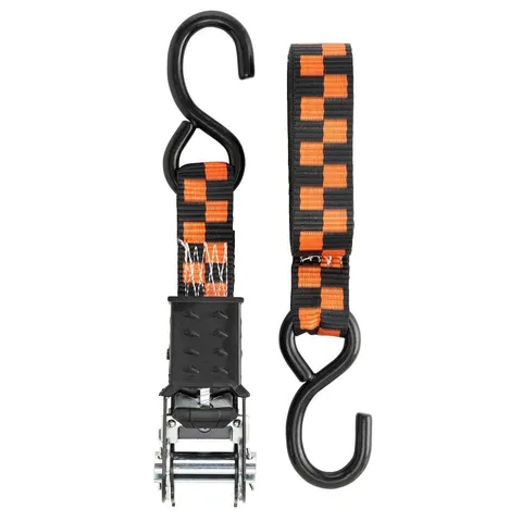 8 ft × 1.25 in Ratchet Tie-Down Straps (2-Pack)