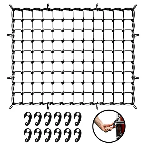 50 × 36 in Heavy-Duty Bungee Net, Stretches to 100 × 75 in