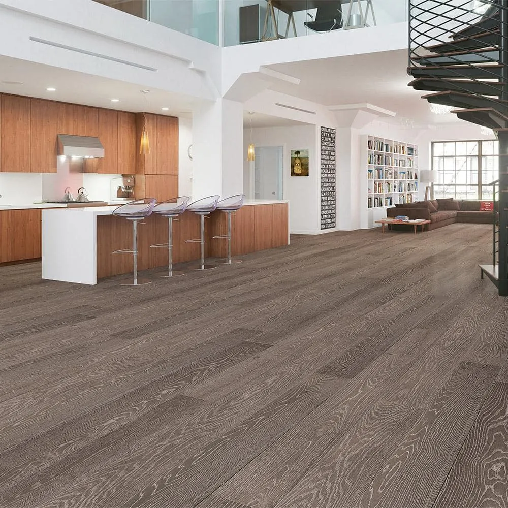 ACQUA FLOORS Blissful Talin 1/4 in. T x 7.5 in. W Click Lock Wire Brushed Engineered Hardwood Flooring (23.32 sq.ft./case), photo 2 of 2