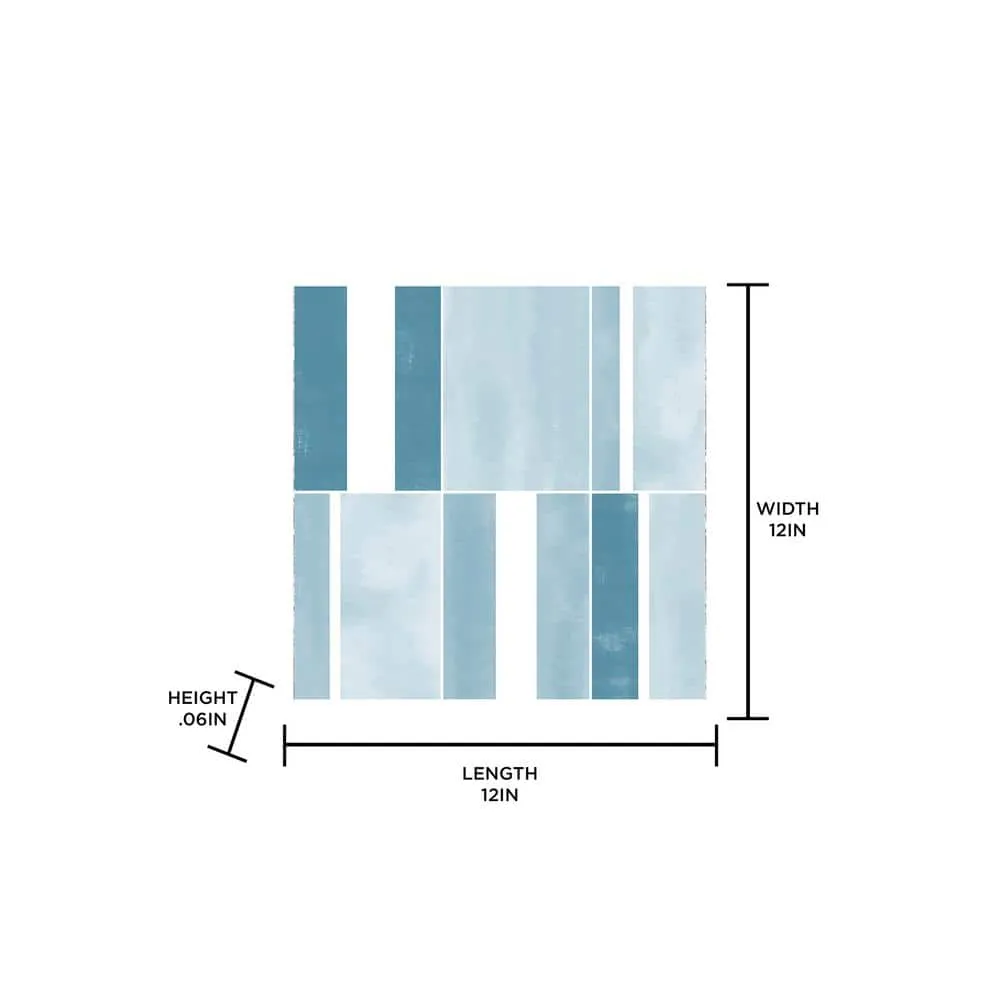 FloorPops Azure 12 in. W x 12 in. L Peel and Stick Floor Vinyl Tiles (20 Tiles, 20 sq. ft. case), photo 8 of 8