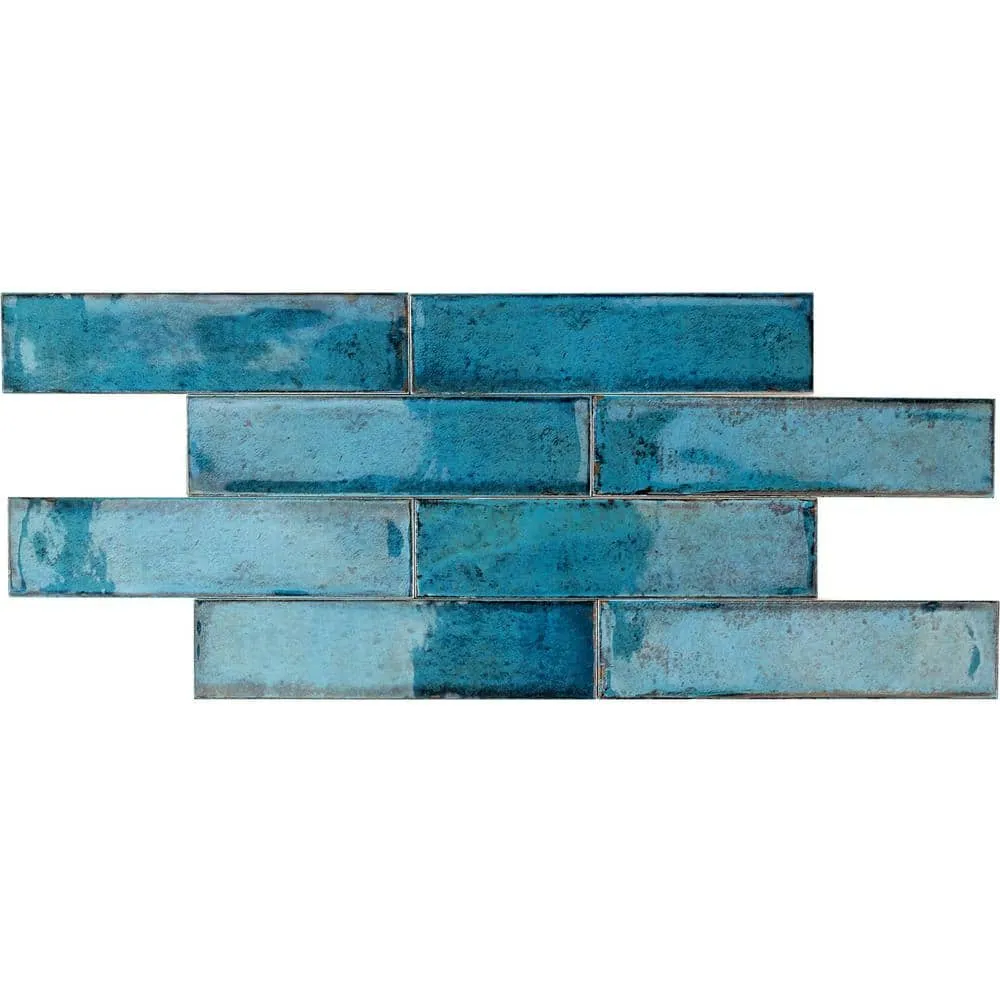 Ivy Hill Tile Moze Blue 3 in. x 12 in. 9 mm Ceramic Wall Tile (22-Piece, 5.38 sq. ft. per Box), photo 4 of 8