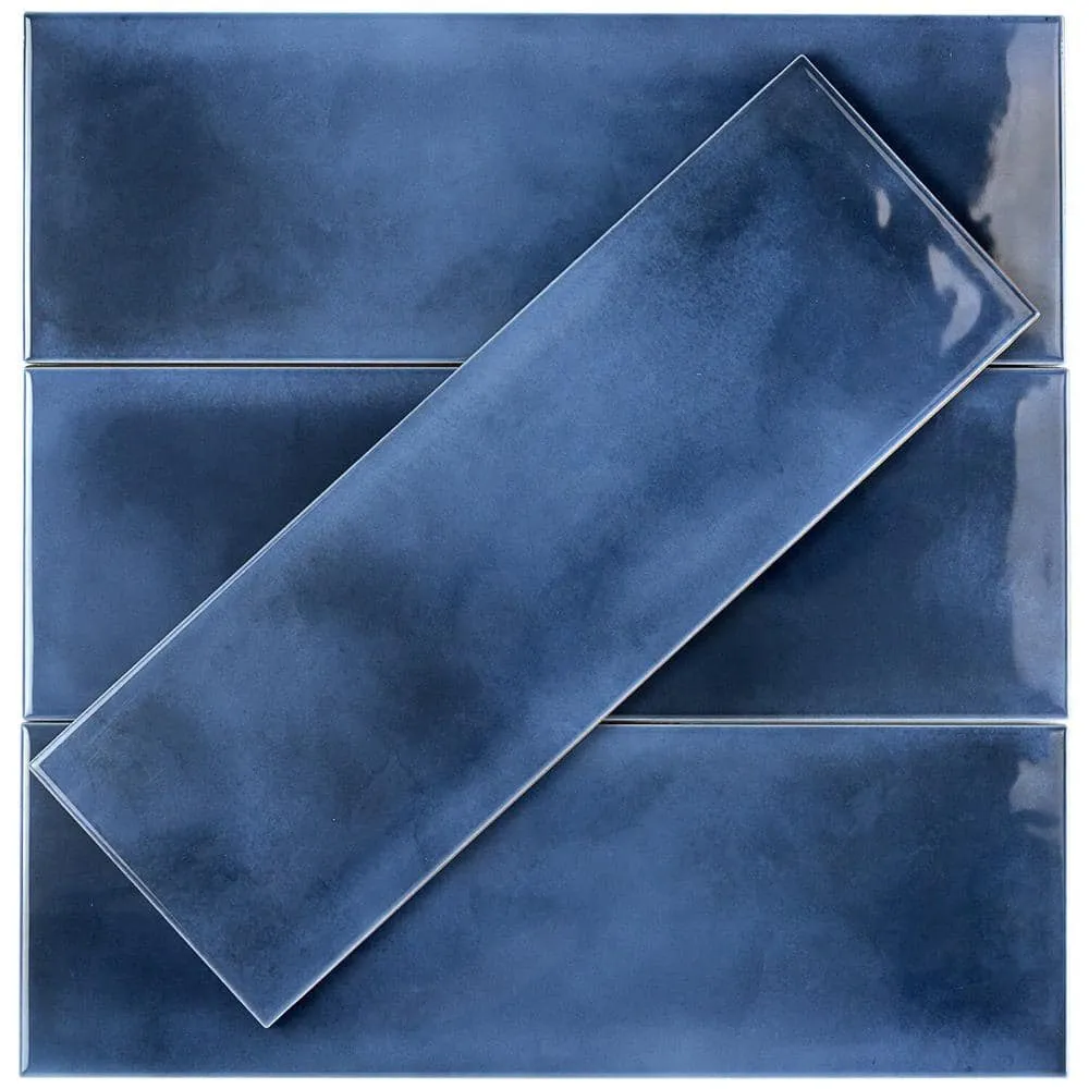 Ivy Hill Tile Piston Camp Blue 4 in. x 12 in. 7mm Glazed Ceramic Subway Wall Tile (34-piece, 10.97 sq. ft. per Box), photo 3 of 8