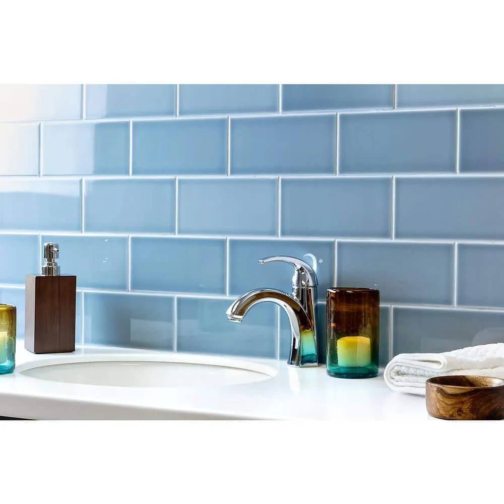 Ivy Hill Tile Magnitude Blue 4 in. x 8 in. x 7.5mm Polished Ceramic Subway Wall Tile (68 pieces / 14.63 sq. ft. / box), photo 2 of 8