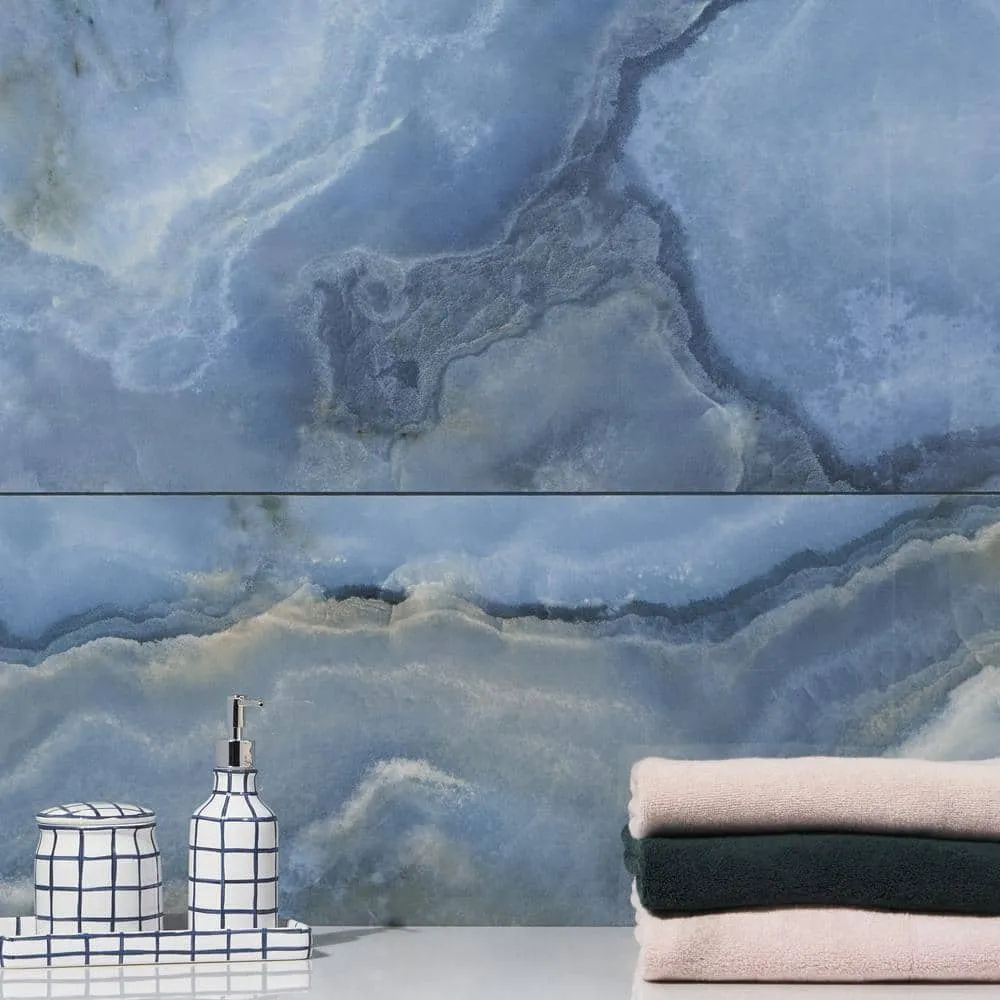Ivy Hill Tile Jume Onyx Blue 23.62 in. x 47.24 in. Polished Porcelain Floor and Wall Tile (15.49 sq. ft./Case), photo 2 of 8
