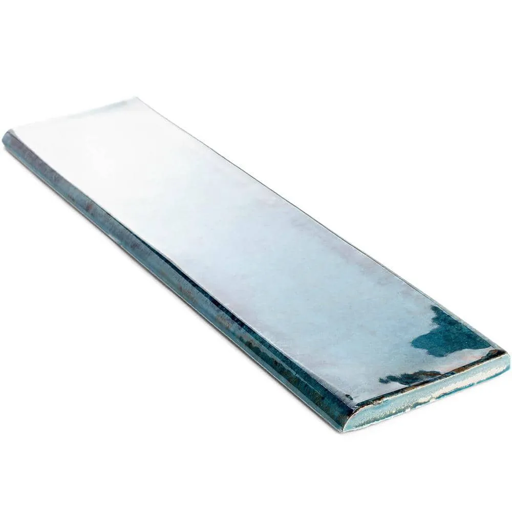 Ivy Hill Tile Moze Blue 3 in. x 12 in. Ceramic Bullnose Trim, photo 2 of 3