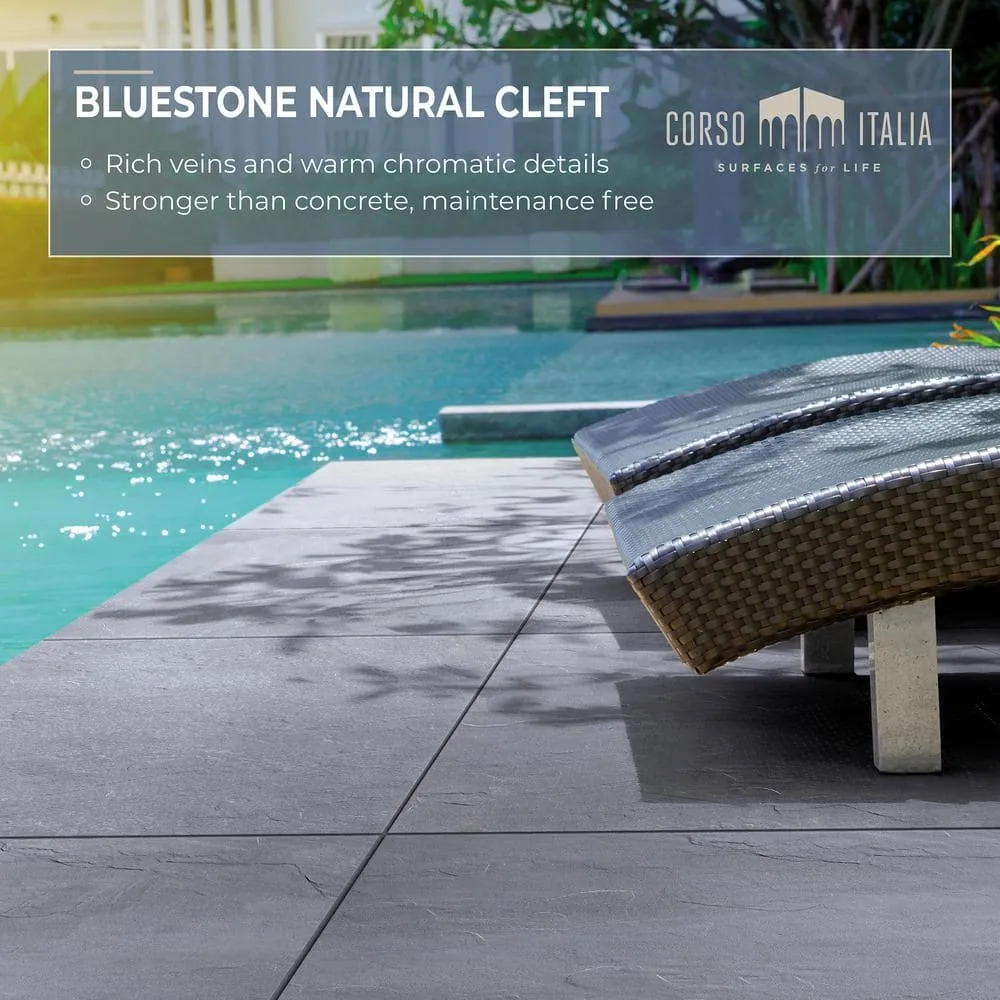 Bluestone Natural Cleft 24 in. x 48 in. x 3/4 in. Stone-Look Porcelain Paver, photo 5 of 10