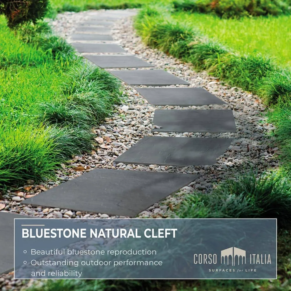 Bluestone Natural Cleft 24 in. x 48 in. x 3/4 in. Stone-Look Porcelain Paver, photo 3 of 10