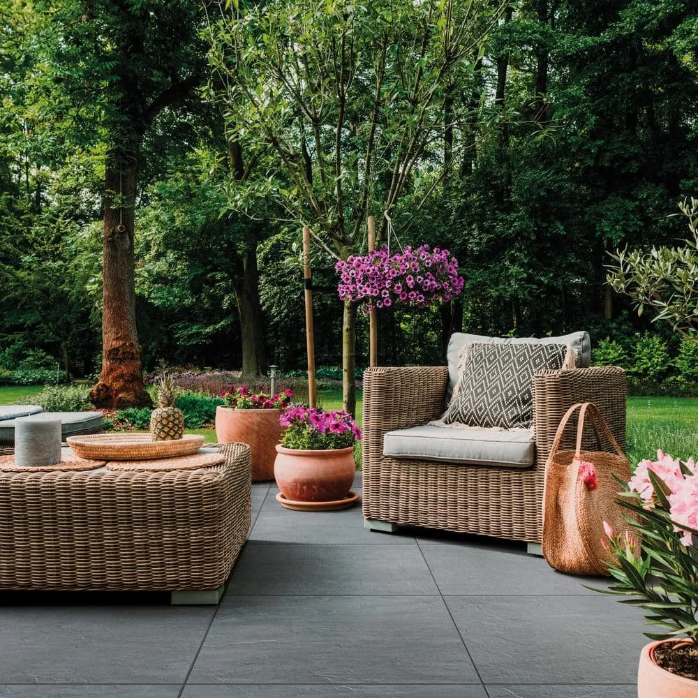 Bluestone Natural Cleft 24 in. x 48 in. x 3/4 in. Stone-Look Porcelain Paver, photo 2 of 10