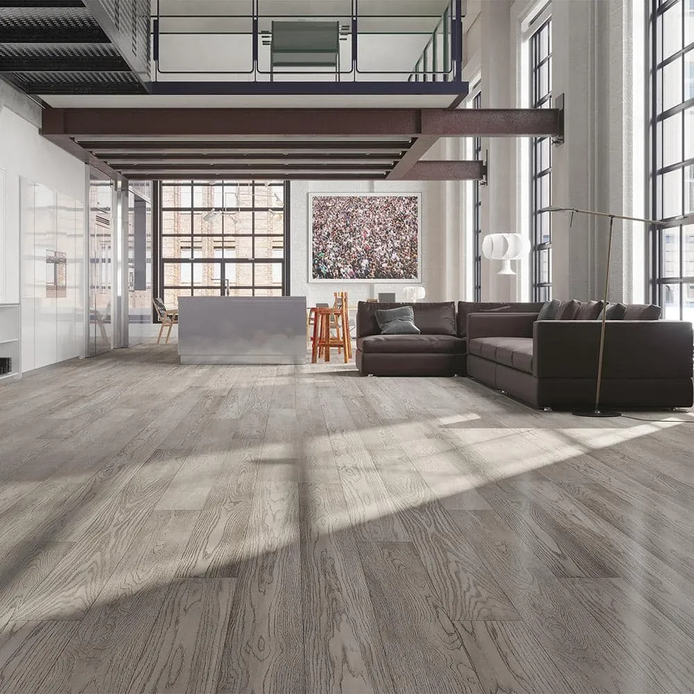 ACQUA FLOORS Blushing Cohen 1/4 in. T x 7.5 in. W Click Lock Wire Brushedf Engineered Hardwood Flooring (23.32 sq.ft./case), photo 2 of 2