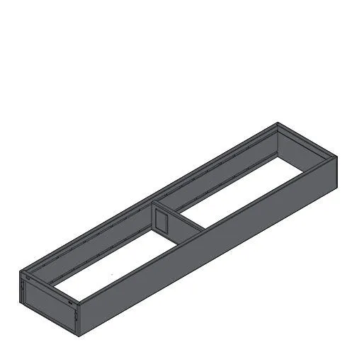 Blum AMBIA-LINE Steel Drawer Frame, 2-Compartment, Orion Gray Powder-Coated, for LEGRABOX, photo 2 of 2