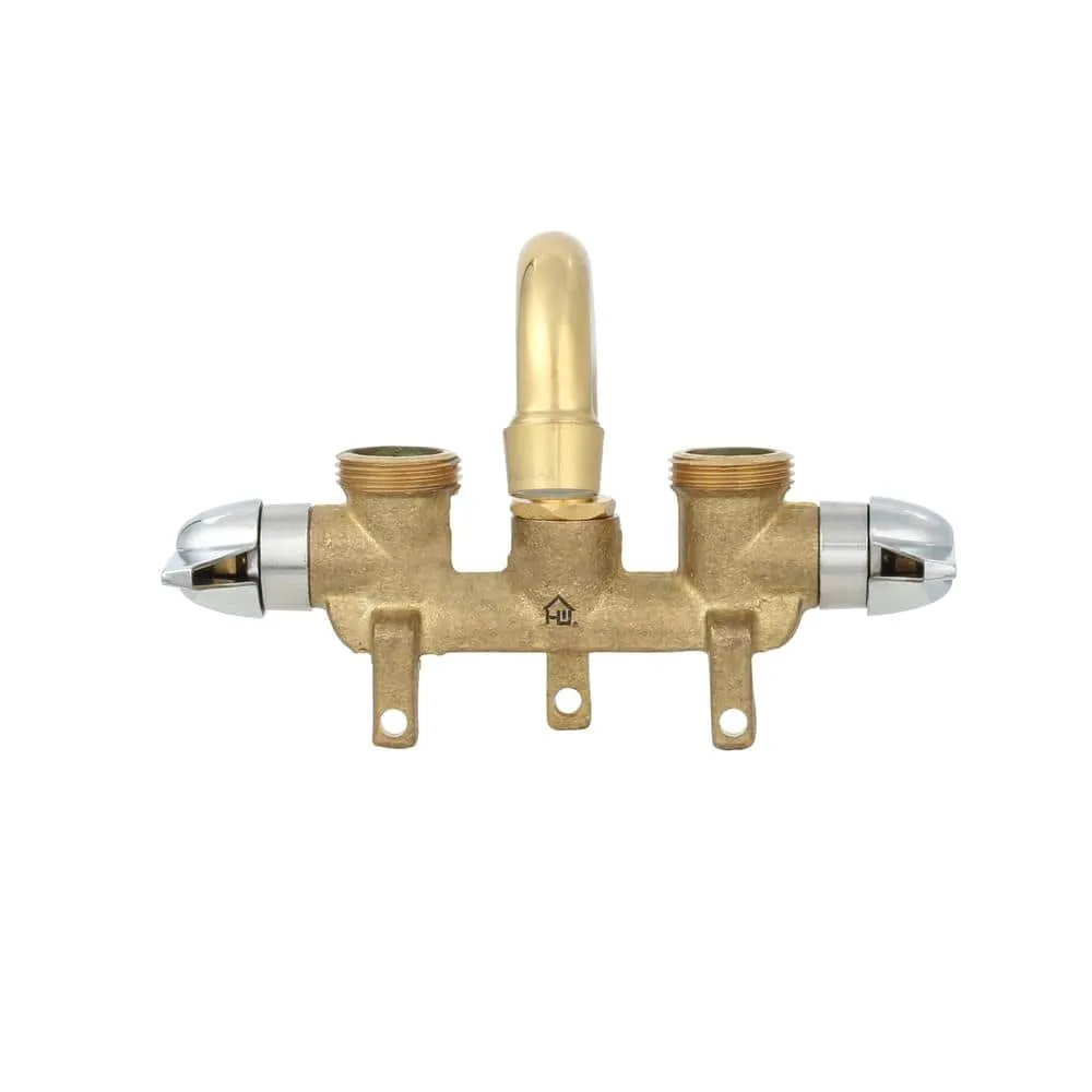 Homewerks Worldwide Rough Brass 2-Handle Laundry Tray Faucet, photo 2 of 3