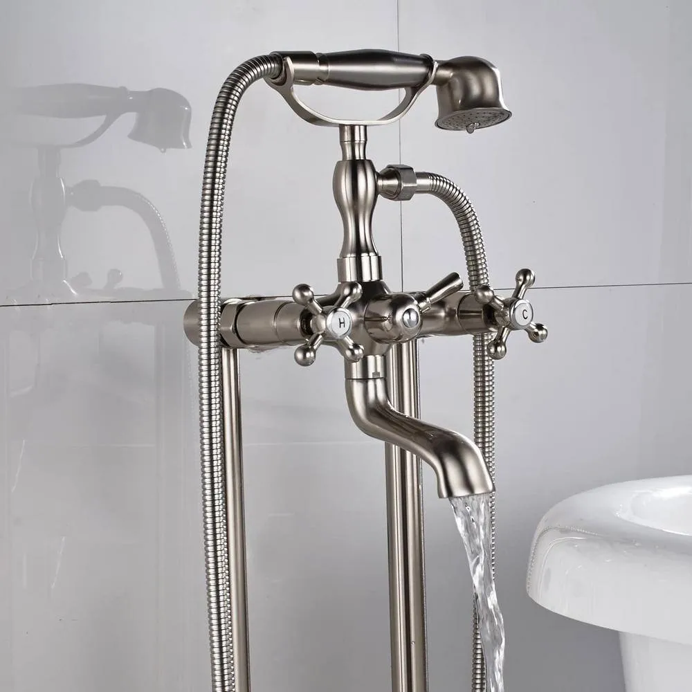Unbranded Brass Double Handle Commercial Metering Bathroom Sink Faucet, photo 4 of 7