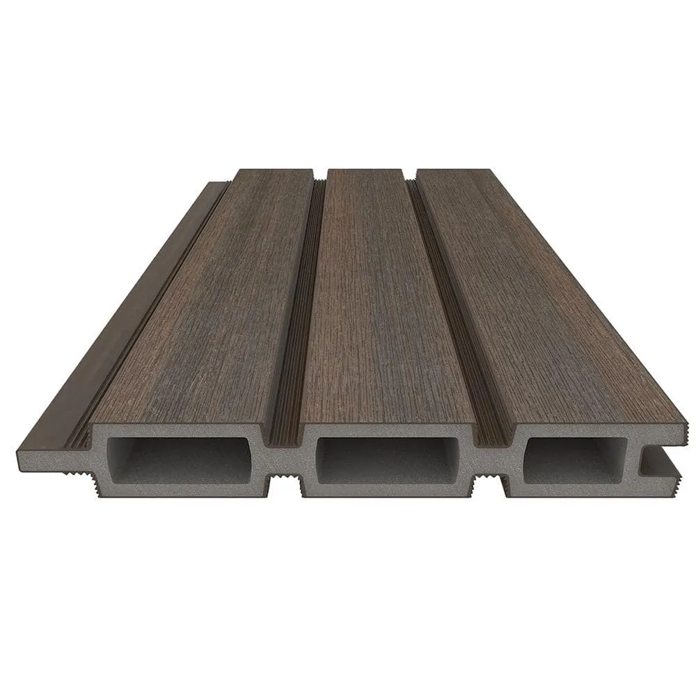 NewTechWood Ultra Easy Fencing 6 ft. H x 6 ft. W Brazilian Ipe Wood Plastic Composite Horizontal Fence Panel Section with Gray Frame, photo 4 of 6