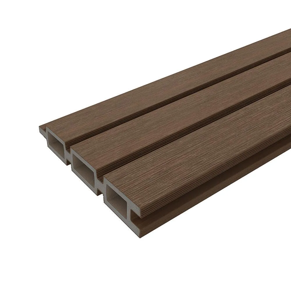 NewTechWood Ultra Easy Fencing 6 ft. H x 6 ft. W Brazilian Ipe Wood Plastic Composite Horizontal Fence Panel Section with Gray Frame, photo 3 of 6