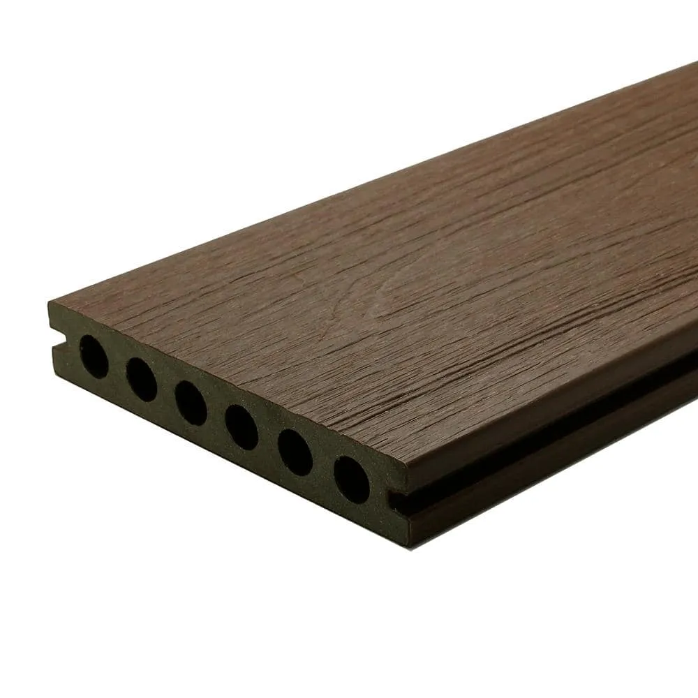 NewTechWood UltraShield Naturale Voyager 1 in. x 6 in. x 1 ft. Brazilian Ipe Hollow Composite Decking Board Sample, photo 2 of 8