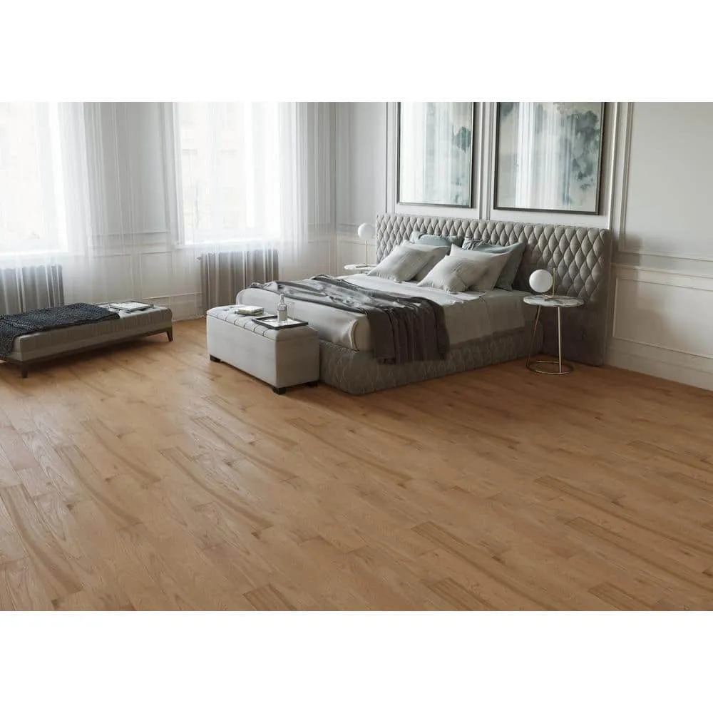ACQUA FLOORS Brewster Oak 1/4 in. T x 5 in. W Click Lock Wire Brushed Engineered Hardwood Flooring (16.7 sq.ft./case), photo 4 of 7