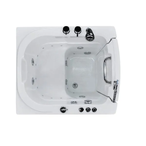 Universal Tubs HD Series 38 in. Walk-In Whirlpool and Air Bath Tub, Left Drain, Left-Swing Outward Door, White, photo 7 of 10