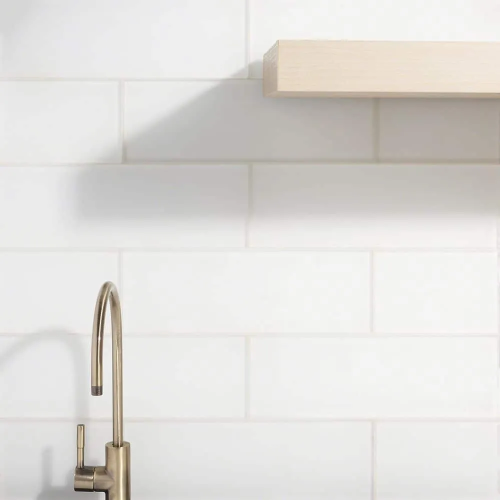 Ivy Hill Tile Contempo Bright White Frosted 4 in. x 12 in. x 8 mm Glass Subway Tile (15 pieces, 5 sq. ft./Box), photo 2 of 5
