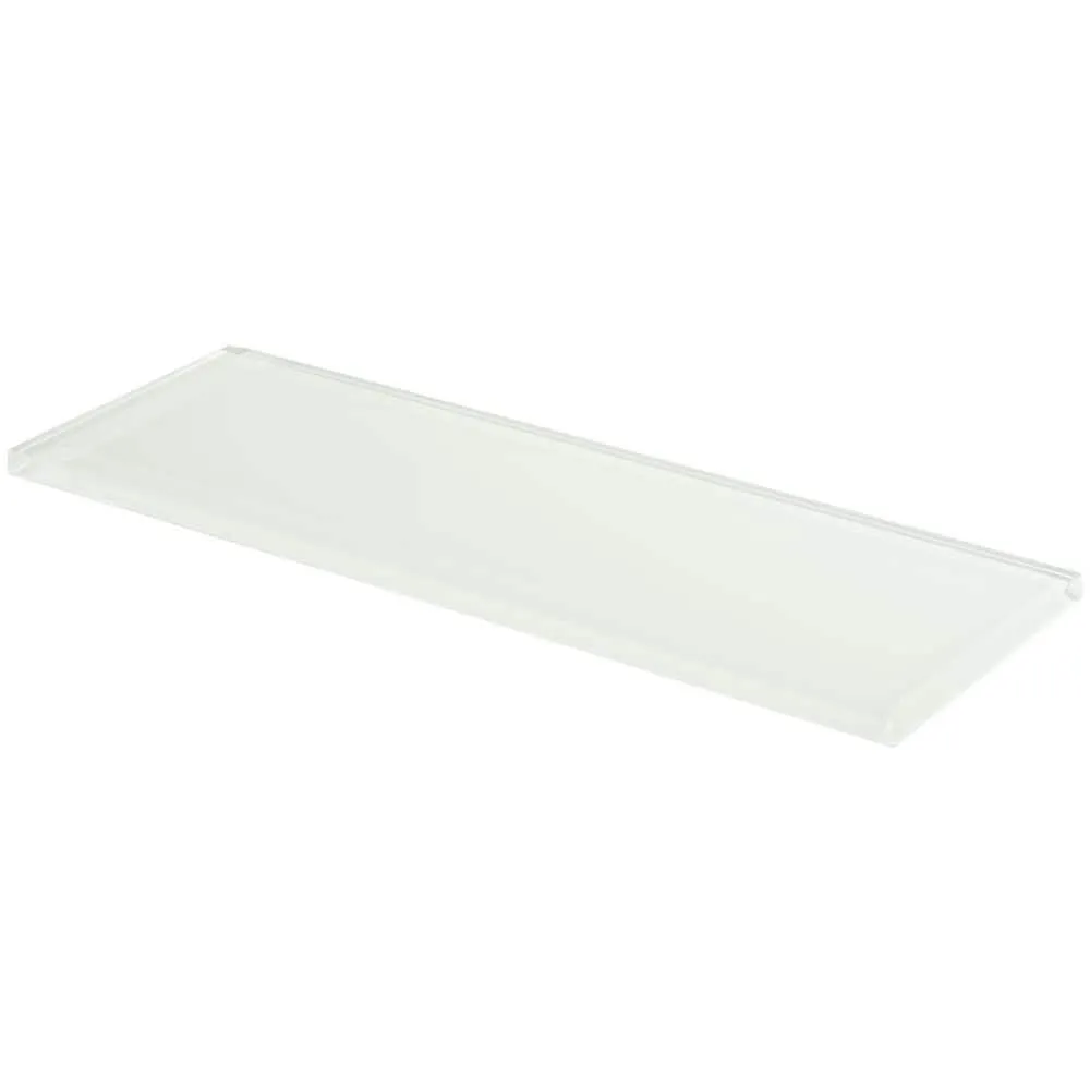 Ivy Hill Tile Contempo Bright White 4 in. x 12 in. x 8 mm Polished Glass Subway Floor and Wall Tile (15 Pieces, 5 sq. ft./Box), photo 5 of 7