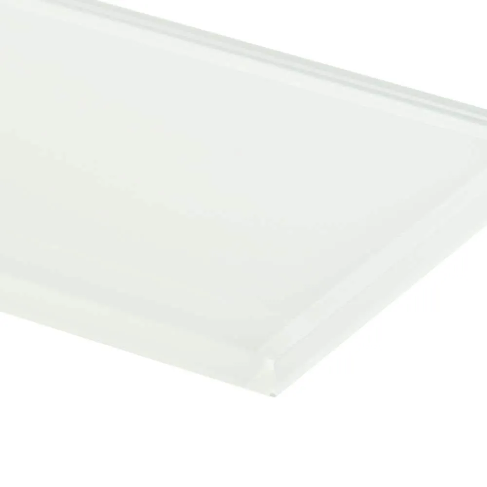 Ivy Hill Tile Contempo Bright White 4 in. x 12 in. x 8 mm Polished Glass Subway Floor and Wall Tile (15 Pieces, 5 sq. ft./Box), photo 6 of 7