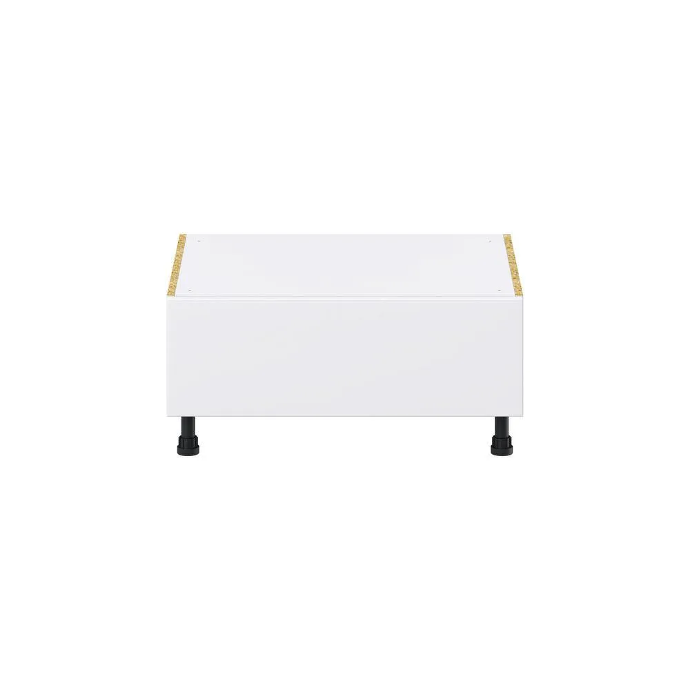 J COLLECTION Fairhope Bright White Slab Assembled Base Window Seat Kitchen Cabinet (30 in. W x 14.5 in. H x 24 in. D), photo 8 of 12