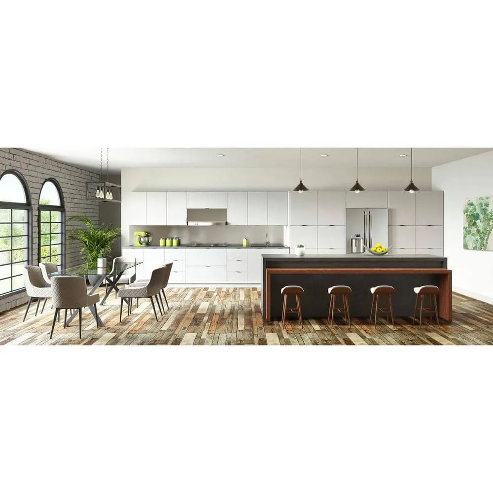 J COLLECTION Fairhope Bright White Slab Assembled Vanity Drawer Base Cabinet with 3 Drawers (24 in. W x 34.5 in. H x 21 in. D), photo 3 of 12