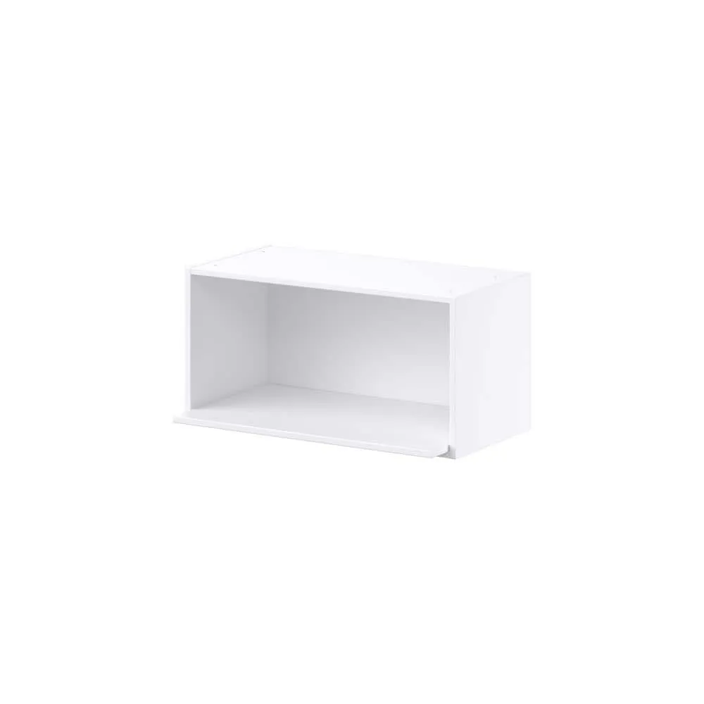 J COLLECTION Fairhope Bright White Slab Assembled Wall Microwave Shelf Kitchen Cabinet (30 in. W X 15 in. H X 18 in. D), photo 6 of 11