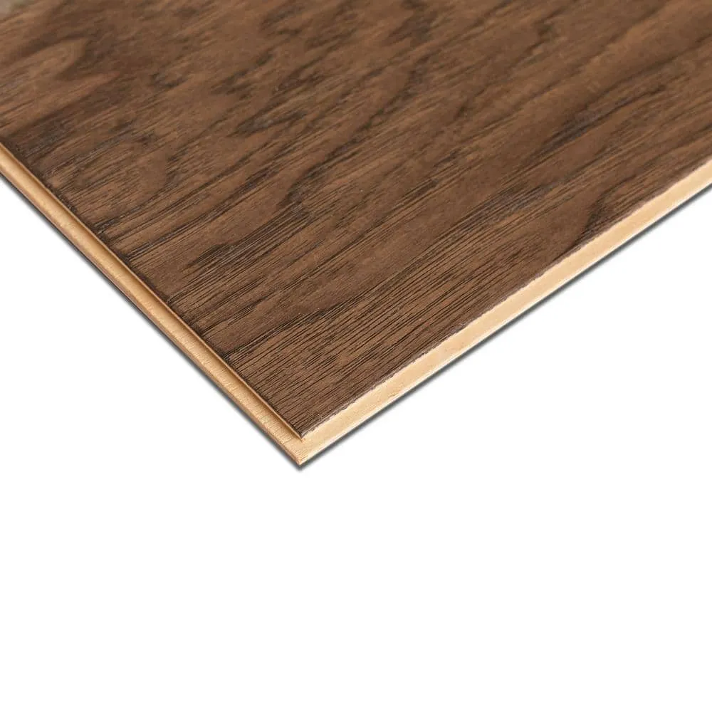 ASPEN FLOORING Brooke Hickory 3/8 in. T x 6.5 in. W Tongue and Groove Light Distressed Engineered Hardwood Flooring (43.6 sqft/case), photo 5 of 5