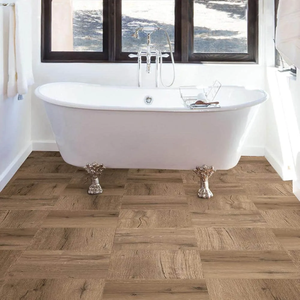 FloorPops Pickling 12 in. W x 12 in. L Peel and Stick Floor Vinyl Tiles (20 Tiles, 20 sq. ft. case), photo 4 of 8