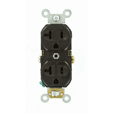 20A Commercial Duplex Outlet, Brown