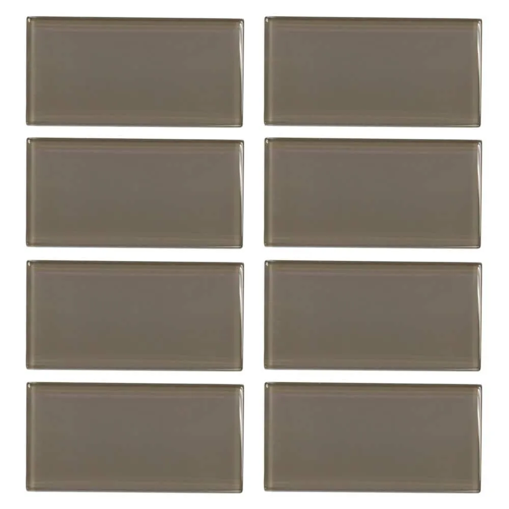 Jeffrey Court Fieldstone Gloss Browns/Tans 3 in. x 6 in. Glass Wall Tile (1 sq. ft. / Pack), photo 2 of 7