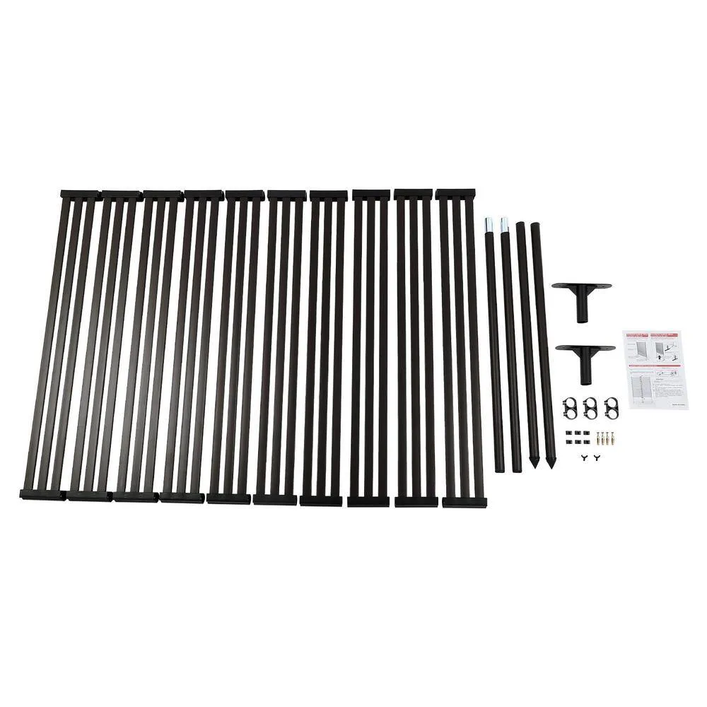 YIYIBYUS 5.91 ft. x 3.94 ft. Outdoor Metal Steel Freestanding Privacy Fence Screen Patio Garden Decorative Fence, photo 7 of 9