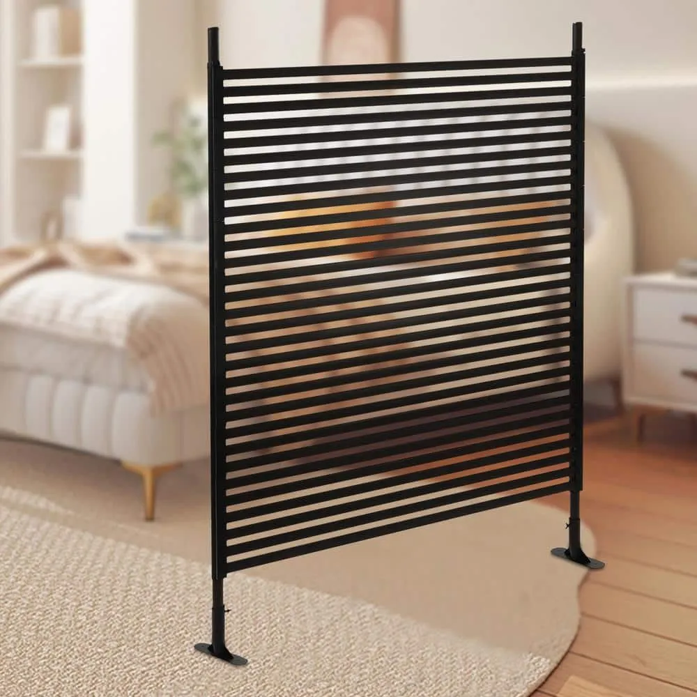 YIYIBYUS 5.91 ft. x 3.94 ft. Outdoor Metal Steel Freestanding Privacy Fence Screen Patio Garden Decorative Fence, photo 5 of 9