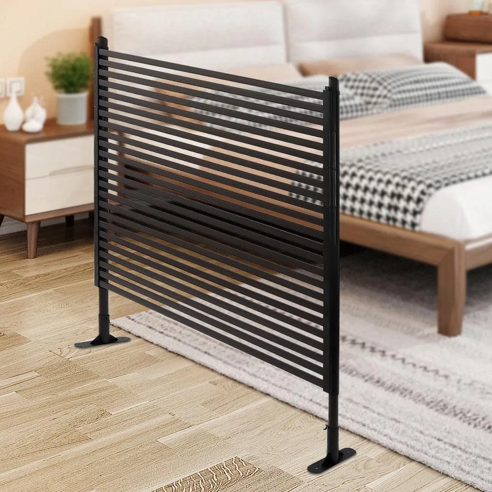 YIYIBYUS 4.92 ft. x 3.94 ft. Outdoor Metal Steel Freestanding Privacy Fence Screen Patio Garden Decorative Fence, photo 5 of 9