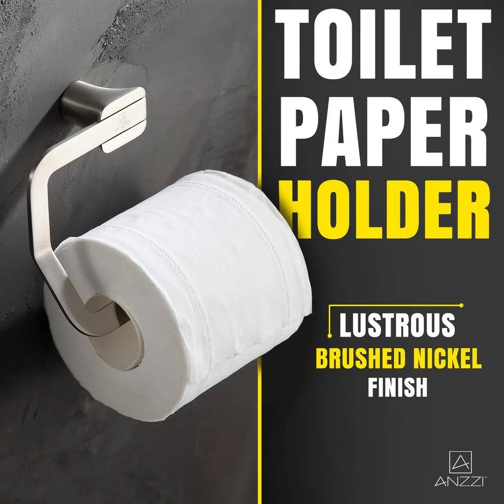 ANZZI Essence Series Wall-Mount Toilet Paper Holder in Brushed Nickel, photo 14 of 14