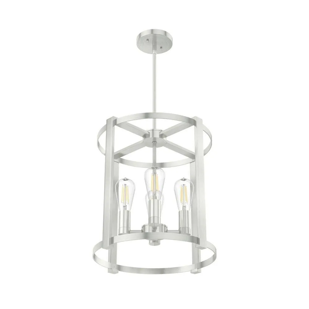 Hunter Astwood 4 Light Brushed Nickel Branch Chandelier Dining Room Light, photo 7 of 8