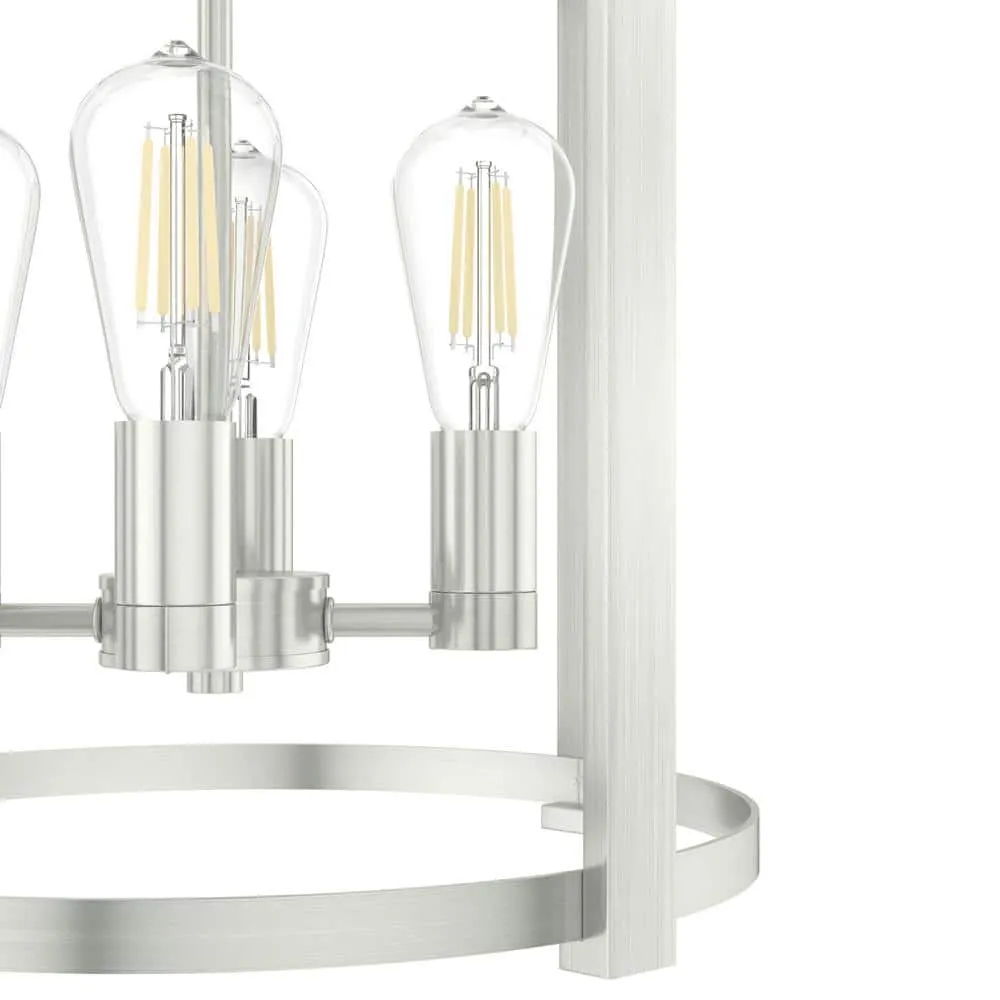 Hunter Astwood 4 Light Brushed Nickel Branch Chandelier Dining Room Light, photo 4 of 8
