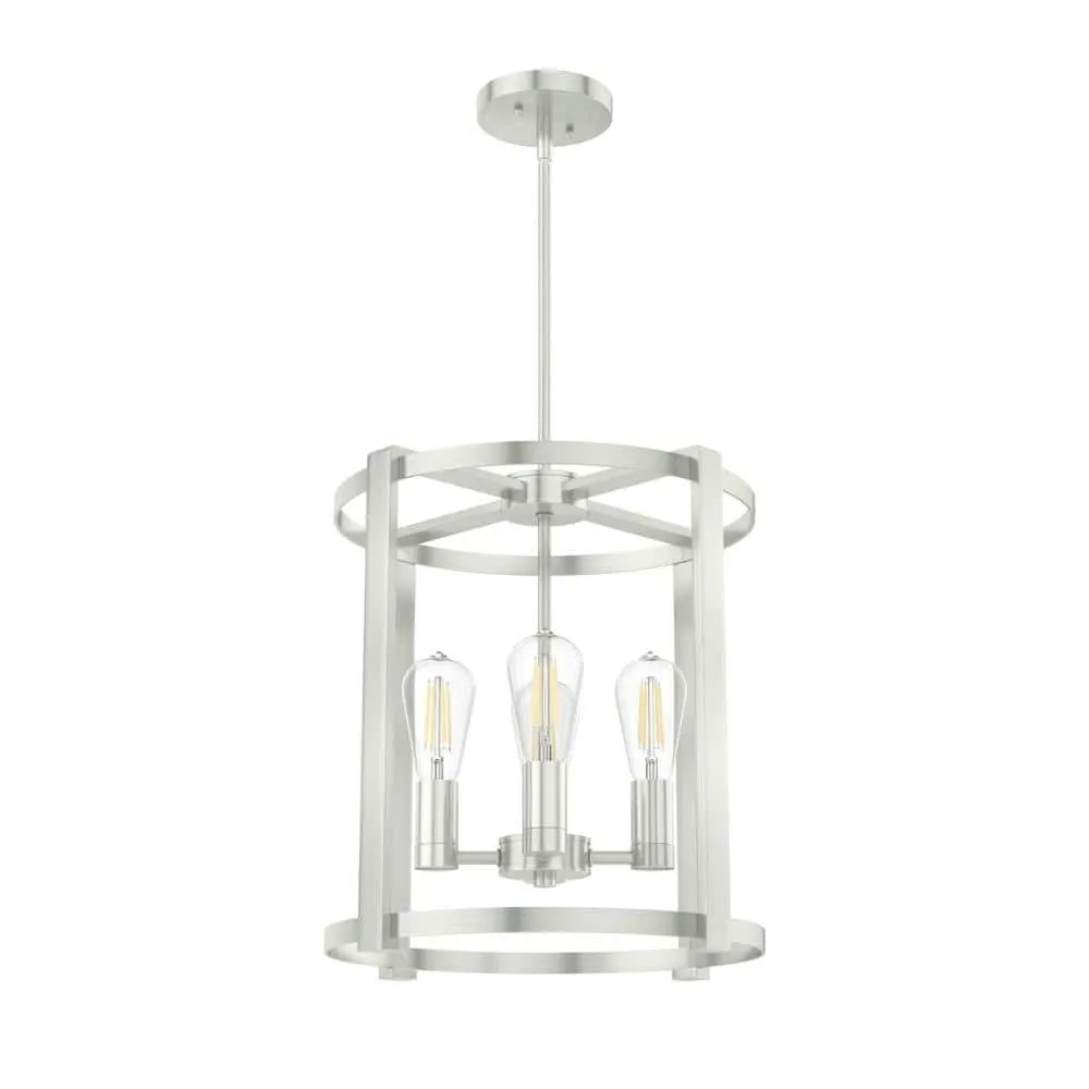 Hunter Astwood 4 Light Brushed Nickel Branch Chandelier Dining Room Light, photo 2 of 8