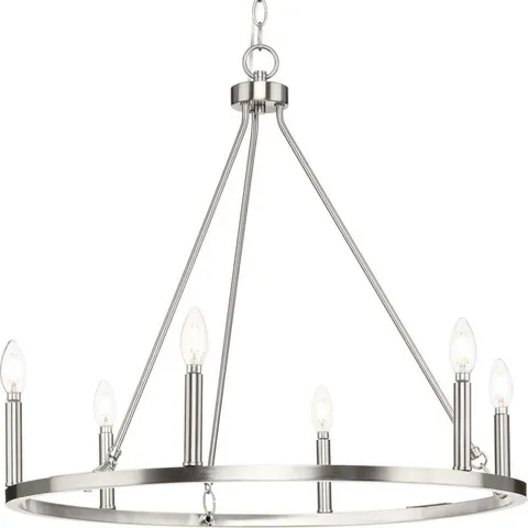 Gilliam 6-Light Brushed Nickel Chandelier
